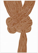 Knots poster No.3 av Treechild, poster space, brown lines