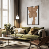 Knots poster No.3 av Treechild poster space, brown lines, green living room