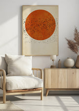 birds poster with sunset, scandinavian room