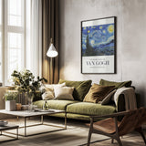The Starry Night poster, Vincent Van Gogh poster, living room, poster space