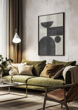 abstract poster green room poster space