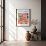 aperol drink in kitchen poster, amalfi inspired