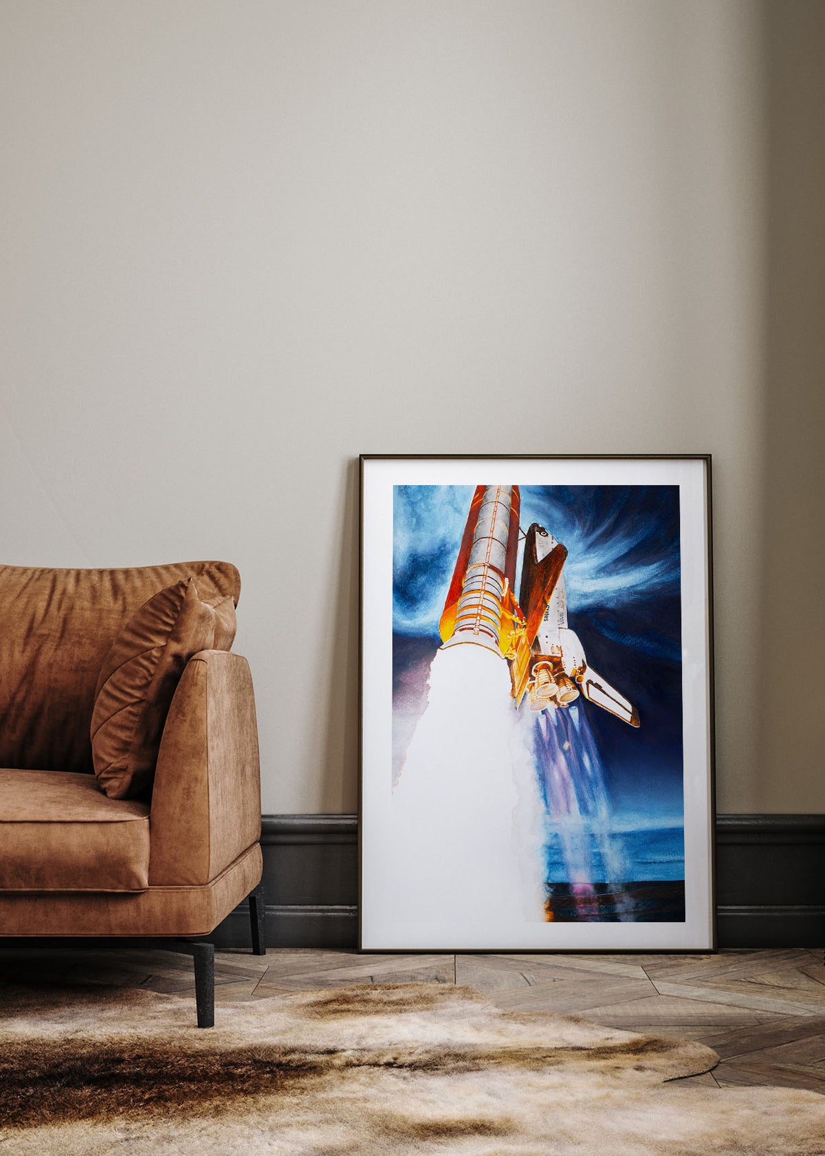 An exhaust plume forms under mobile launcher platform on Launch Pad 39A as space shuttle Atlantis lifts into orbit Print - Item # VARPSTSTK203356S An exhaust plume forms under mobile launcher platform on Launch Pad 39A as space shuttle Atlantis lifts into orbit Print - Item # VARPSTSTK203356S