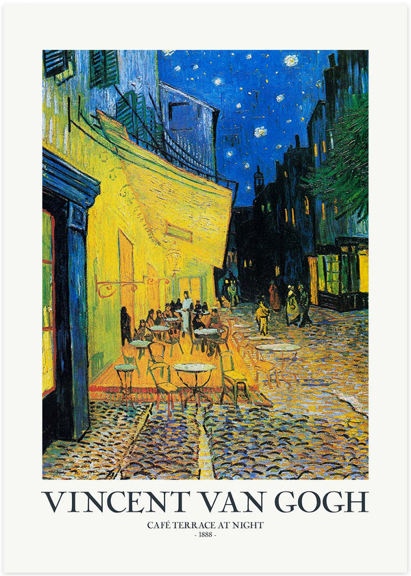 Café Terrace At Night Poster