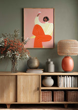 The Woman With The Glass Of Wine Poster