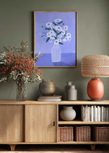Flowers In Blue Poster
