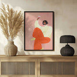 The Woman With The Glass Of Wine Poster