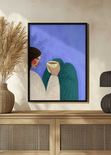 Sipping Coffee Poster