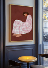 The Woman With the Pink Flowers Poster