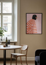 The Woman With the Orange Stripes Poster