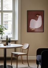 The Woman With the Pink Flowers Poster