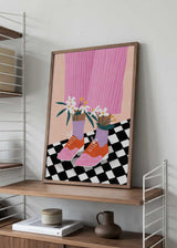 Floral Feet Fashion Poster