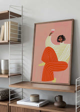 The Woman With The Glass Of Wine Poster