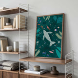 Swimming with a Whale Poster