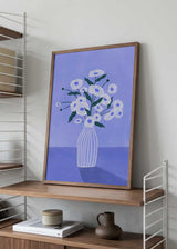 Flowers In Blue Poster