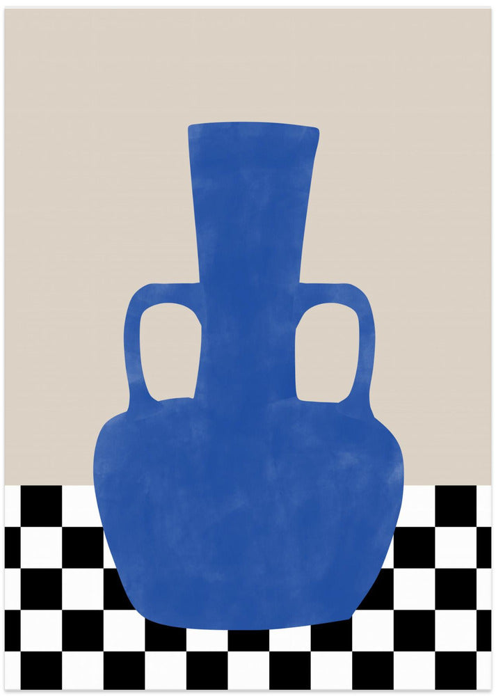 Azure Vase Chess Board Poster