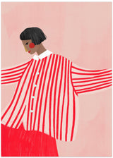 The Woman With the Red Stripes Poster