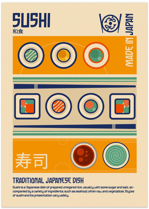 Sushi Japanese Food Poster