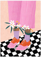 Floral Feet Fashion Poster