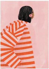 The Woman With the Orange Stripes Poster