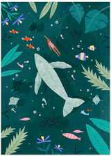 Swimming with a Whale Poster