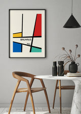 Bauhaus Geometric Design Retro Poster