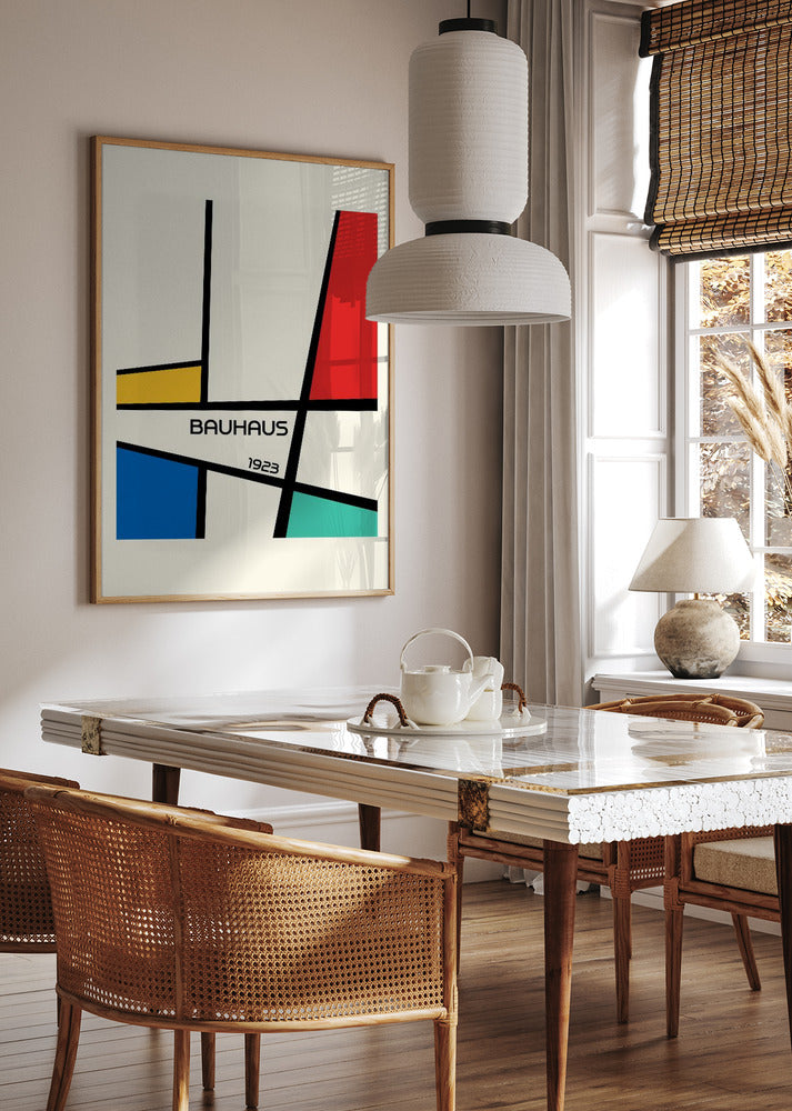 Bauhaus Geometric Design Retro Poster