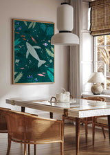 Swimming with a Whale Poster