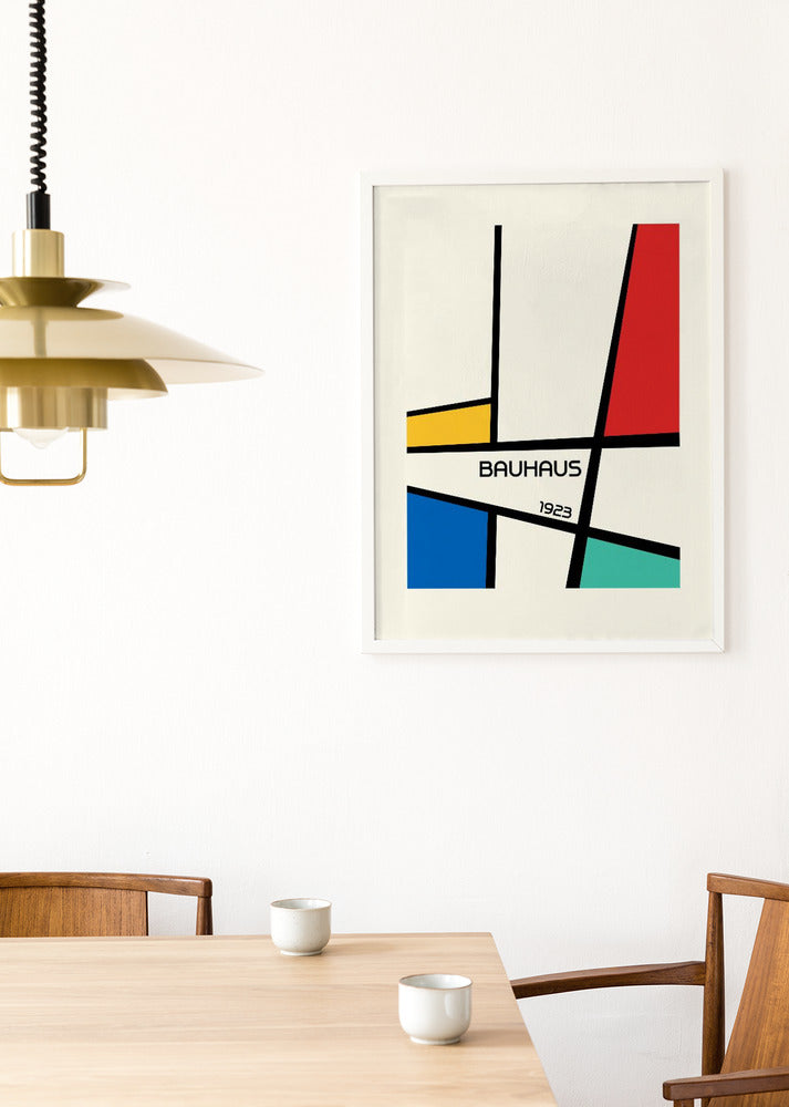 Bauhaus Geometric Design Retro Poster