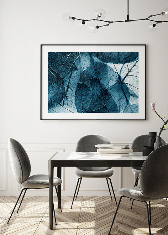 Blue Leaves Poster