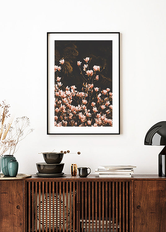 Blush Pink Magnolia Poster