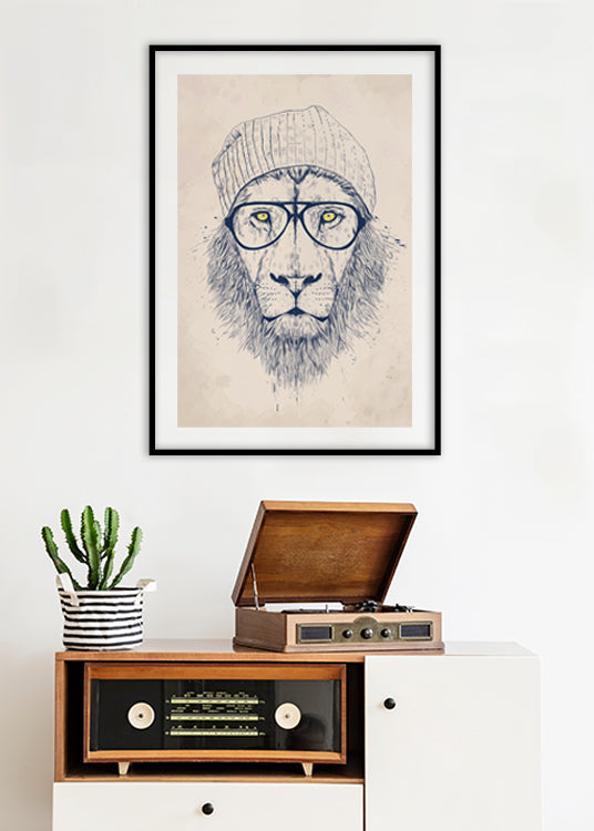 Cool Lion Poster